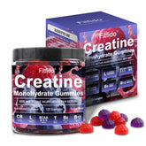 Gomme Fitfido Creatine 8000mg dans une bouteille, pratique pour l'entrainement.