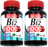 FITO MEDIC'S Lab B12 6000 mcg, bouteille 2-pack, absorption rapide potentielle.
