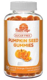Gummies Flamingo : huile de pépins de courge au goût orange, soutiennent cheveux et peau.