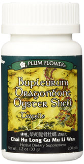 Fleur de Prunier Bupleurum Os de Dragon Coquille d’Huître, bouteille de 200 comprimés pour le quotidien.