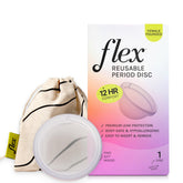 Disque réutilisable Flex – utilisation débutant, insertion facile et confort.