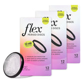 FLEX Disques menstruels dans leur emballage pratique et portable