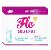 Flo protège-slips paquet 96 emballé individuellement pour plus de praticité.