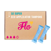 Tampons FLO en coton bio, pack 32, absorption fiable