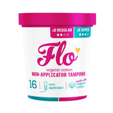 Tampons Flo en coton biologique, coffret 16, pratique pour le quotidien.