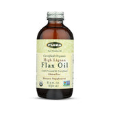 Flora huile lin haut lignane bouteille ambrée riche en acides gras essentiels pour assaisonnement sain
