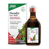 Floradix montre sa bouteille fer et herbes, soutien potentiel d energie au quotidien.