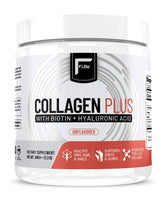 Flow Supps Collagène Plus: bouteille avec étiquette, routine beauté et soutien des articulations