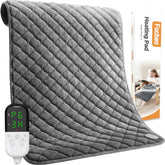 Coussin chauffant Focbeo grand format 32x24, couverture dos pour chaleur enveloppante.