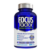 Focus Factor – bouteille de compléments pour le soutien potentiel à la concentration.