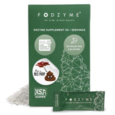 FODZYME: la bouteille d'enzymes digestives pour un usage pratique après le repas.