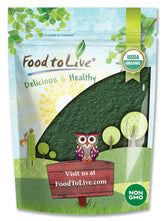 Spiruline Food to Live Poudre Bio - protéine végétale pour smoothies quotidiens.