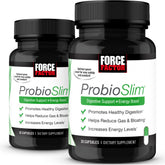 ProbioSlim; bouteille montrant l’étiquette, bénéfice potentiel pour une digestion équilibrée.