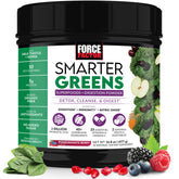 Force Factor Smarter Greens se dissolvant dans l'eau, énergie naturelle et pratique.