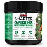 Force Factor Smarter Greens Poudre pot emballage: énergie quotidienne sans effort.