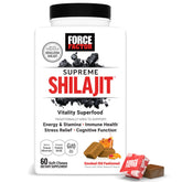 Force Factor Shilajit Supremo: bote de gomitas con sabor ahumado clásico para energía diaria