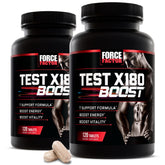 Force Factor Test X180 Boost – bouteille avec gélules pour énergie durable.