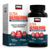 Force Factor Ultra Berberine en bouteille, absorption 5x et soutien métabolique potentiel.