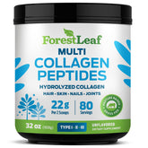 ForestLeaf collagene peptides poudre non aromee, dose mesuree pour routine beaut é.