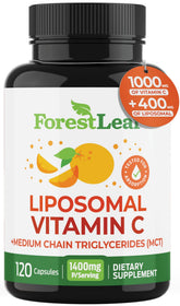 ForestLeaf Liposomal Vitamin C 1000mg, capsules, absorption rapide pour soutien quotidien.