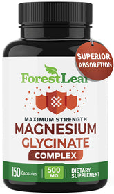 For estLeaf magnésium glycinate 500mg dans une bouteille, soutien sommeil.