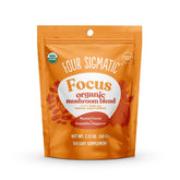 Four Sigmatic Focus Blend bouteille montrant énergie naturelle sans caféine.