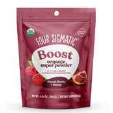 Four Sigmatic Perform poudre framboise rouge, énergie naturelle prête à être ajoutée à l'eau.
