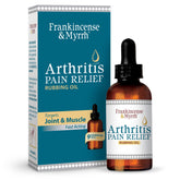 FRANKINCENSE & MYRRH: bouteille huile, application ciblée pour soulager douleurs localement.