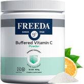 Freeda vitamine C poudre dans le flacon, versement facile pour usage quotidien.