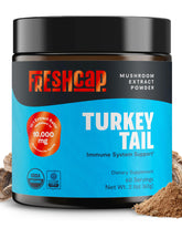 FreshCap Mushrooms poudre tramète-versicolore 10000mg pour soutien immunitaire potentiel