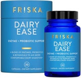FRISKA Dairy Ease: bouteille de capsules pour soutenir la digestion.