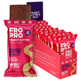Barre FRO PRO PB et confiture, emballage individuel pratique pour emporter.