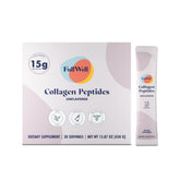 FullWell collagène hydrolysé en sticks avec emballage voyage, pratique pour énergie quotidienne.