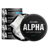 Alpha nootropiques menthe par Fully Loaded Bullseye – utilisation discrète entre la joue et la gencive