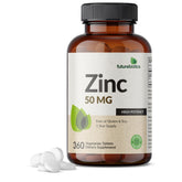 Futurebiotics Zinc 50 mg, tablette végétarienne, soutien quotidien potentiel en zinc.