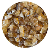 GAF TREASURES Calcite brute miel, décor élégant et énergie douce.