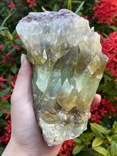 Calcite verte brute de GAF Treasures, pièce extralarge prête à la méditation en extérieur