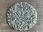 GAF TREASURES copeaux d'aquamarine naturels, parfaits pour déco et bricolage.