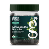 Gaia Herbs Ashwagandha : bouteille bio cannelle et gingembre, soutient au calme possible.