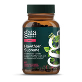 Gaia Herbs front packaging showing hawthorn supplement benefits