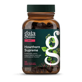 Gaia Herbs front packaging showing hawthorn supplement and benefit clarity