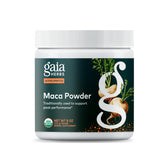 Gaia Herbs Maca Poudre, bouteille: énergie naturelle sans caféine pour la journée.