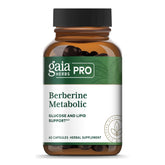 Gaia Herbs PRO Berberine Métabolique sur l'emballage, complément possible pour soutenir un métabolisme équilibré.