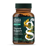 Gaia Herbs Soutien Thyroïde – bouteille face, soutien potentiel du métabolisme et bien-être