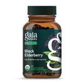 Gaia Herbs Sureau Noir — bouteille prête à une utilisation quotidienne pour le soutien immunitaire.
