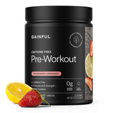 Gainful pré-workout: bouteille affichant énergie durable sans caféine pour entraînements nocturnes.