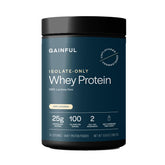 Gainful Whey Protein Isolate — flacon naturel, dosage précis pour l'entraînement.