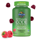 Gomme Garden of Life calcium magnésium en bouteille pour le soutien osseux