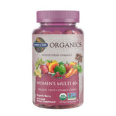 Garden of Life Organics Femmes 40+ Gommes – bouteille colorée et gommes goût baie, faciles à emporter.