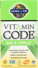 Garden of Life Raw B Complex – capsules véganes faciles à avaler pour l'énergie.